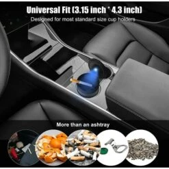 OSQI Cendrier De Voiture Avec Couvercle, Cendrier Extérieur Portable En Acier Inoxydable Sans Fumée, Cendrier De Cigarette Automatique à Lumière LED Noire Pour Bureau à Domicile 8 OSQI Cendrier De Voiture Avec Couvercle, Cendrier Extérieur Portable En Acier Inoxydable Sans Fumée, Cendrier De Cigarette Automatique à Lumière LED Noire Pour Bureau à Domicile -Poubelle Boutique 65506595 2