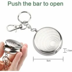 LADACèE 3Pcs Mini Cendrier,50*17MM Cendrier De Poche Cendrier Portable Véhicule Cigarette Cendrier Cendrier Portable Avec Porte-clés,pour Fumer Usage Intérieur Extérieur(Argent) 9 LADACèE 3Pcs Mini Cendrier,50*17MM Cendrier De Poche Cendrier Portable Véhicule Cigarette Cendrier Cendrier Portable Avec Porte-clés,pour Fumer Usage Intérieur Extérieur(Argent) -Poubelle Boutique 65615944 3