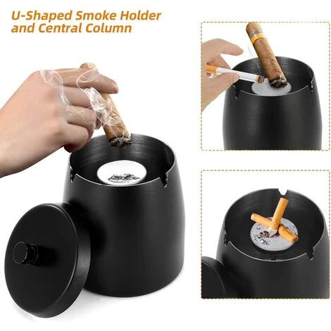 HELLO KITTY BAIN Cendrier à Cigarettes Avec Couvercle Cendriers En Acier Inoxydable Sans Fumée Recouverts D'odeur Coupe-vent 5 HELLO KITTY BAIN Cendrier à Cigarettes Avec Couvercle Cendriers En Acier Inoxydable Sans Fumée Recouverts D'odeur Coupe-vent – Image 3