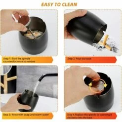 HELLO KITTY BAIN Cendrier à Cigarettes Avec Couvercle Cendriers En Acier Inoxydable Sans Fumée Recouverts D'odeur Coupe-vent 11 HELLO KITTY BAIN Cendrier à Cigarettes Avec Couvercle Cendriers En Acier Inoxydable Sans Fumée Recouverts D'odeur Coupe-vent -Poubelle Boutique 65626067 5