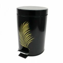 LC Poubelle A Pedale, Noir, 21x26x17, Metal, Orbella