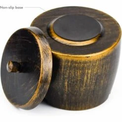 PERLE RARE Cendrier Avec Couvercle, Cendrier En Acier Inoxydable Coupe-vent Extérieur Et Intérieur 100 × 84 Mm, Cendrier à Cigarettes Pour Jardin, Bureau, Maison (Bronze) -Poubelle Boutique 65797397 5