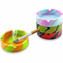 PERLE RARE Lot De 4 Ne Se Cassera Pas – Cendrier En Silicone Pour Coupe-cigarette, Nouveau Cendrier De Bureau Moderne En Silicone Pour Une Utilisation En Intérieur Ou En Extérieur.