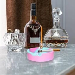 PERLE RARE Lot De 4 Ne Se Cassera Pas – Cendrier En Silicone Pour Coupe-cigarette, Nouveau Cendrier De Bureau Moderne En Silicone Pour Une Utilisation En Intérieur Ou En Extérieur. -Poubelle Boutique 65797405 4