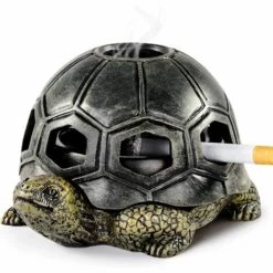 PERLE RARE Décoration Artisanale Cendrier Tortue Créative