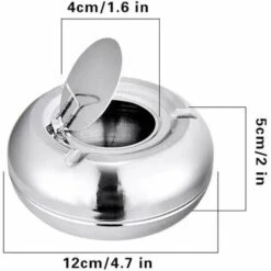 PERLE RARE Lot De 2 Cendriers Ronds Modernes En Acier Inoxydable – Avec Pare-brise – Portables, Réutilisables Pour Une Utilisation En Extérieur Ou En Intérieur. 8 PERLE RARE Lot De 2 Cendriers Ronds Modernes En Acier Inoxydable – Avec Pare-brise – Portables, Réutilisables Pour Une Utilisation En Extérieur Ou En Intérieur. -Poubelle Boutique 65797421 2