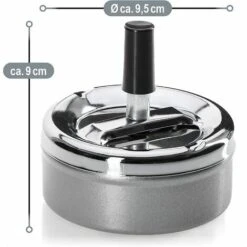 PERLE RARE 2X Cendrier Fermé Avec Fonction Pivotant - Cendrier Pivotant En Métal Pour Intérieur Et Extérieur - Ø 9,5 Cm (02 Pièces - Fonction Pivotant) 10 PERLE RARE 2X Cendrier Fermé Avec Fonction Pivotant - Cendrier Pivotant En Métal Pour Intérieur Et Extérieur - Ø 9,5 Cm (02 Pièces - Fonction Pivotant) -Poubelle Boutique 65797544 4