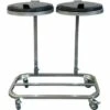 Quick-Star Support Sac Poubelle Double Galvanisé à 4 Roues 120 Litres -Poubelle Boutique 65852775 1