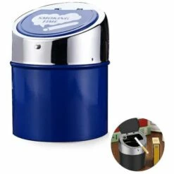 THSINDE Cendrier à Cigarettes En Acier Sans Fumée Avec Couvercle Coulissant, Seau De Cendrier Portable Coupe-vent, Grand Petit Ensemble Pour La Maison, La Terrasse, La Voiture De Sable