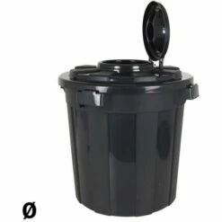 BRICOMARTEAU Poubelle Hop Noir