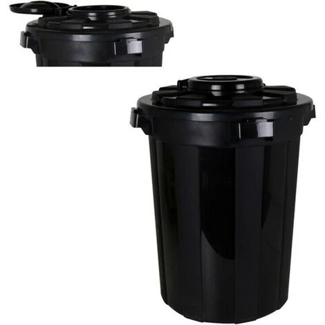 BRICOMARTEAU Poubelle Hop Noir 4 BRICOMARTEAU Poubelle Hop Noir – Image 2