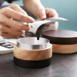 Cendrier Original Extérieur Design, Cendrier Avec Couvercle Fermé Anti Odeur, Cigare Cendrier Anti Vent Portable Pour Intérieur Et Extérieur 1 Pièce 13Treize -Poubelle Boutique 66084272 4