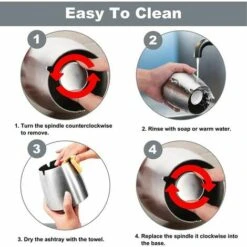 FLETéçA Cendrier Exterieur Interieur Ashtray Outdoor Incassable Metal, Beau Cendriers En Acier Inox Coupe-vent Avec Couvercle Anti Odeur Pour Jardin Balcon Maison Restaurant, Moyen 11 FLETéçA Cendrier Exterieur Interieur Ashtray Outdoor Incassable Metal, Beau Cendriers En Acier Inox Coupe-vent Avec Couvercle Anti Odeur Pour Jardin Balcon Maison Restaurant, Moyen -Poubelle Boutique 66969973 5