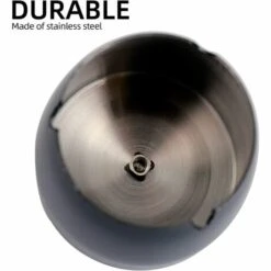 PERLE RARE Grand Cendrier Avec Couvercle Pour Cigarette, Cendrier En Acier Inoxydable Sans Fumée, Sans Odeur, Coupe-vent Pour Table De Bureau à Domicile, Terrasse Extérieure, Balcon (3,93"x3,2"x3,93") -Poubelle Boutique 67177547 4