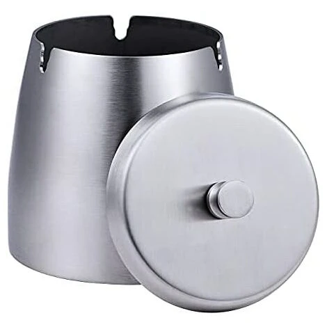 PERLE RARE Petit Cendrier Avec Couvercle Pour Cigarette, Cendriers En Acier Inoxydable Sans Fumée, Sans Odeur, Coupe-vent Pour Table De Bureau à Domicile, Extérieur, Terrasse, Balcon Extérieur (3,1"x3,1"x2,8") 3 PERLE RARE Petit Cendrier Avec Couvercle Pour Cigarette, Cendriers En Acier Inoxydable Sans Fumée, Sans Odeur, Coupe-vent Pour Table De Bureau à Domicile, Extérieur, Terrasse, Balcon Extérieur (3,1"x3,1"x2,8")