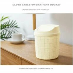 TANèTUE 1,5L Mini Poubelle, Mini Poubelle De Bureau, Avec Poubelle Et Couvercle Pivotant, Pour Chambre,Salle,Cuisine,Véhicule (Blanc) 10 TANèTUE 1,5L Mini Poubelle, Mini Poubelle De Bureau, Avec Poubelle Et Couvercle Pivotant, Pour Chambre,Salle,Cuisine,Véhicule (Blanc) -Poubelle Boutique 67429756 4
