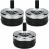 OUSUDELA 3PCS Cendrier Pivotant En Chrome Cendrier Tournant Cendrier à Vent Cendrier Avec Poussoir Cendrier Coupe-vent Pour Intérieur Et Extérieur Noir,Moderne 2 OUSUDELA 3PCS Cendrier Pivotant En Chrome Cendrier Tournant Cendrier à Vent Cendrier Avec Poussoir Cendrier Coupe-vent Pour Intérieur Et Extérieur Noir,Moderne -Poubelle Boutique 67437999 1