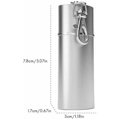 ENLENK Cendrier Portable, Cendrier De Poche Anti Odeur,cendrier De Poche,Cendrier Avec Porte-clés,Mini Acier Inoxydable Cendrier Pour Poche Extérieure(Argent, 2 Pièces) 7 ENLENK Cendrier Portable, Cendrier De Poche Anti Odeur,cendrier De Poche,Cendrier Avec Porte-clés,Mini Acier Inoxydable Cendrier Pour Poche Extérieure(Argent, 2 Pièces) – Image 5