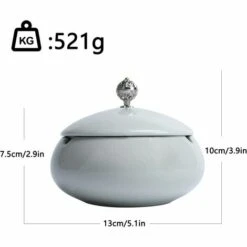 FLYME Cendrier En Céramique Avec Couvercle, Cendrier à Cigarettes, Cendrier Coupe-vent, Cendrier Extérieur, Intérieur, Balcon, Jardin, Bureau Blanc , 1pcs 8 FLYME Cendrier En Céramique Avec Couvercle, Cendrier à Cigarettes, Cendrier Coupe-vent, Cendrier Extérieur, Intérieur, Balcon, Jardin, Bureau Blanc , 1pcs -Poubelle Boutique 67806949 2