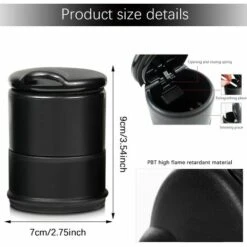 FLYME Cendrier De Voiture, Cendrier De Voiture Avec Couvercle Portable Cendrier Voiture Sans Fumée Cendrier De Voiture Cendrier Véhicule Sans Fumée, Pour Voiture Maison Bureau Et Voyage 8 FLYME Cendrier De Voiture, Cendrier De Voiture Avec Couvercle Portable Cendrier Voiture Sans Fumée Cendrier De Voiture Cendrier Véhicule Sans Fumée, Pour Voiture Maison Bureau Et Voyage -Poubelle Boutique 67807051 2