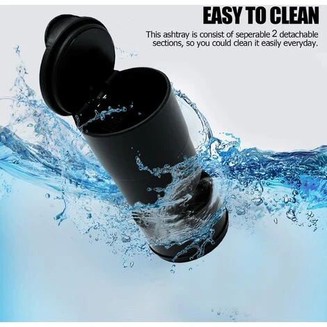 FLYME Cendrier De Voiture, Cendrier De Voiture Avec Couvercle Portable Cendrier Voiture Sans Fumée Cendrier De Voiture Cendrier Véhicule Sans Fumée, Pour Voiture Maison Bureau Et Voyage 5 FLYME Cendrier De Voiture, Cendrier De Voiture Avec Couvercle Portable Cendrier Voiture Sans Fumée Cendrier De Voiture Cendrier Véhicule Sans Fumée, Pour Voiture Maison Bureau Et Voyage – Image 3