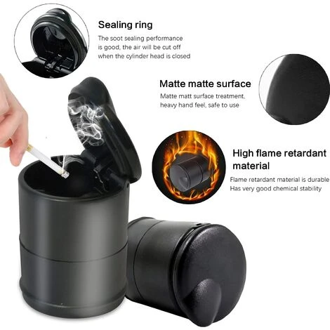 FLYME Cendrier De Voiture, Cendrier De Voiture Avec Couvercle Portable Cendrier Voiture Sans Fumée Cendrier De Voiture Cendrier Véhicule Sans Fumée, Pour Voiture Maison Bureau Et Voyage 7 FLYME Cendrier De Voiture, Cendrier De Voiture Avec Couvercle Portable Cendrier Voiture Sans Fumée Cendrier De Voiture Cendrier Véhicule Sans Fumée, Pour Voiture Maison Bureau Et Voyage – Image 5
