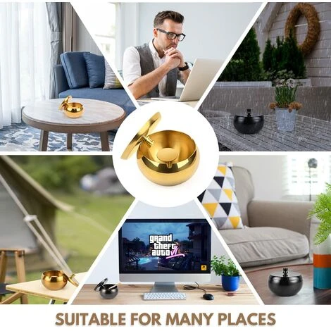 FLYME Cendrier, Cendrier Exterieur Grand XXL, Cendrier Ultra Résistant, Écurie Cendriers, Cendrier Déodorant Pour Balcon Maison Restaurant, Loin De La Tempête, Très Pratique Pour L’extérieur, Noir 5 FLYME Cendrier, Cendrier Exterieur Grand XXL, Cendrier Ultra Résistant, Écurie Cendriers, Cendrier Déodorant Pour Balcon Maison Restaurant, Loin De La Tempête, Très Pratique Pour L’extérieur, Noir – Image 3