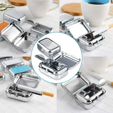 FLYME Cendrier De Poche Anti Odeur,Cendrier Portable, Cendrier Voiture,Mini Acier Inoxydable Cendrier,Mini Cendrier Pour L'usage Extérieur, Cendrier De Cigarette Avec Couvercle Clé Chaîne 7 FLYME Cendrier De Poche Anti Odeur,Cendrier Portable, Cendrier Voiture,Mini Acier Inoxydable Cendrier,Mini Cendrier Pour L'usage Extérieur, Cendrier De Cigarette Avec Couvercle Clé Chaîne – Image 5