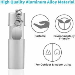 FLYME Cendrier Portable, Cendrier De Poche Anti Odeur,cendrier De Poche,Cendrier Avec Porte-clés,Mini Acier Inoxydable Cendrier Pour Poche Extérieure 9 FLYME Cendrier Portable, Cendrier De Poche Anti Odeur,cendrier De Poche,Cendrier Avec Porte-clés,Mini Acier Inoxydable Cendrier Pour Poche Extérieure -Poubelle Boutique 67810158 3