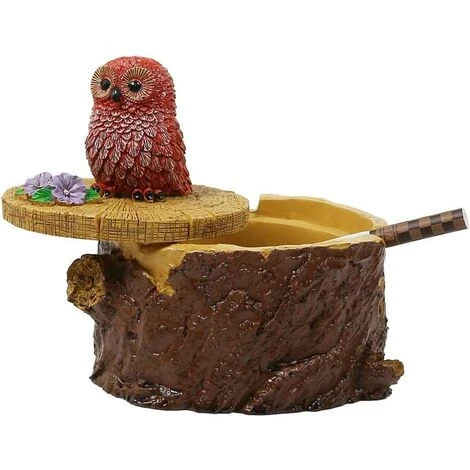 FLYME Cendrier Cigarettes Avec Couvercle Mignon Vivid Forest Animal Cendrier Support Pour Intérieur Et Extérieur-Hibou 3 FLYME Cendrier Cigarettes Avec Couvercle Mignon Vivid Forest Animal Cendrier Support Pour Intérieur Et Extérieur-Hibou