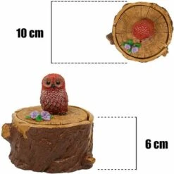 FLYME Cendrier Cigarettes Avec Couvercle Mignon Vivid Forest Animal Cendrier Support Pour Intérieur Et Extérieur-Hibou 9 FLYME Cendrier Cigarettes Avec Couvercle Mignon Vivid Forest Animal Cendrier Support Pour Intérieur Et Extérieur-Hibou -Poubelle Boutique 67810657 3