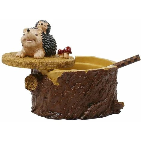 FLYME Cendrier Cigarettes Avec Couvercle Mignon Vivid Forest Animal Cendrier Support Pour Intérieur Et Extérieur-Hérisson 3 FLYME Cendrier Cigarettes Avec Couvercle Mignon Vivid Forest Animal Cendrier Support Pour Intérieur Et Extérieur-Hérisson