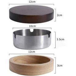 FLYME Cendrier D'extérieur Au Design Original Avec Cendrier Déodorant à Couvercle De Fermeture, Cendrier à Cigares Coupe-vent Portable Pour Intérieur Et Extérieur (2 Boîtes) -Poubelle Boutique 67813492 2