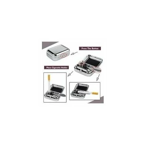 Cisea Cendrier Portable Cendrier De Poche En Acier Inoxydable Mini Cendrier Avec Couvercle Cigarette Cendrier Conteneur Pour Fumer Voyage En Plein Air 4 Cisea Cendrier Portable Cendrier De Poche En Acier Inoxydable Mini Cendrier Avec Couvercle Cigarette Cendrier Conteneur Pour Fumer Voyage En Plein Air – Image 2