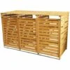 MONSTER RACKING Monstershop Triple En Bois Poubelle à Roulettes Store Extérieur Jardin Verrouillable Poubelle Abri De Couvercle à Charnière - Couleur Naturelle 1 MONSTER RACKING Monstershop Triple En Bois Poubelle à Roulettes Store Extérieur Jardin Verrouillable Poubelle Abri De Couvercle à Charnière - Couleur Naturelle -Poubelle Boutique 9326812 1