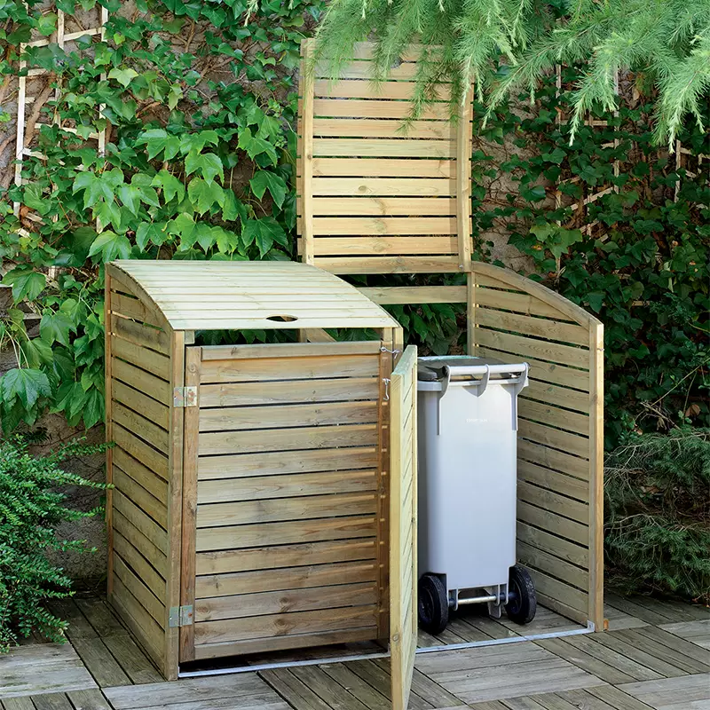 Poubelle Boutique 43 Poubelle Boutique -Poubelle Boutique cache poubelles double 150 x 90 x 125 cm jardipolys